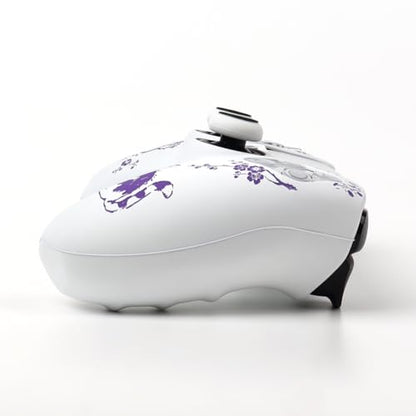 Cat Among Blossoming Branches Controller Skin Cover Compatible with PS5/Playstation 5 Controller, RALAN Protector Case Customised Thumb Grip - color: Cat White Purple