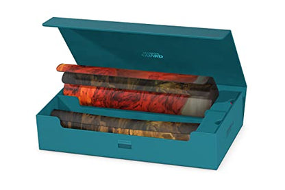 Ultimate Guard Omnihive 1000+, Deck Case for 1000 Double-Sleeved TCG Cards + 2 removable Trays, Petrol, Magnetic Closure & Microfiber Inner Lining - color: Petrol