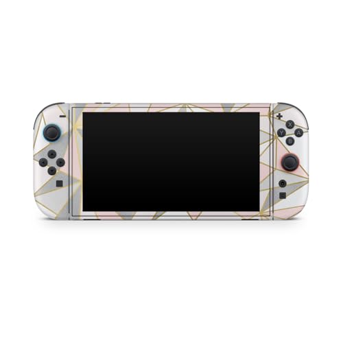 Glossy Glitter Gaming Skin Compatible with Nintendo Switch 2 Console Only - Rose Gold Polygon - Premium 3M Vinyl Protective Wrap Decal Cover - Easy to Apply | Crafted in The USA by MightySkins - color: Rose Gold Polygon, size: Switch 2 Console Skin Only,