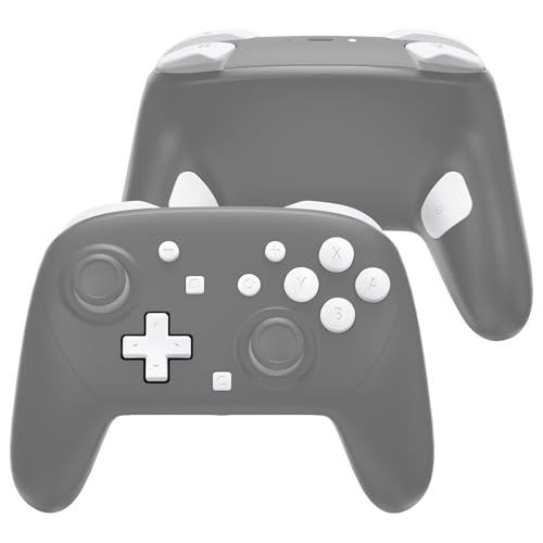 eXtremeRate DIY Replacement Full Set Buttons for Nintendo Switch 2 Pro Controller, Custom ABXY Dpad + - Home Capture Power L R ZR ZL Triggers Sync GL GR Buttons for Switch 2 Pro Controller - White - color: White