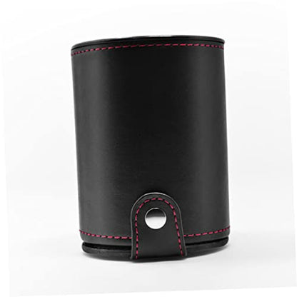 Kisangel Double Layer Dice Cups Pu Leather Shaking Dice Storage for Ktv and Bar Games Quiet and Easy to Clean for Parties and Family Fun Not Included