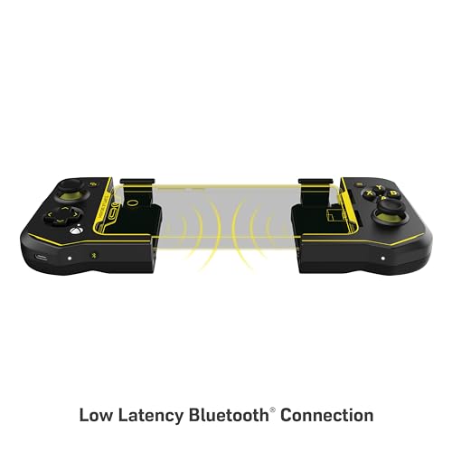 Turtle Beach Atom Mobile Game Controller with Bluetooth for Cloud Gaming on Xbox Game Pass with Android Mobile Devices - Compact Shape & Console Style Controls – Black/Yellow - color: Black/Yellow