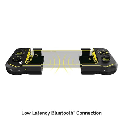 Turtle Beach Atom Mobile Game Controller with Bluetooth for Cloud Gaming on Xbox Game Pass with Android Mobile Devices - Compact Shape & Console Style Controls – Black/Yellow - color: Black/Yellow