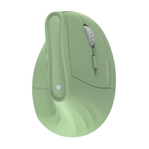 KYSONA Ergonomic Mouse Wireless, Bluetooth Vertical Mouse, 5-Level Adjustable DPI, 2.4G Silent Switch Mice for Windows, MacOS, IPadOS, Laptop, PC, Olive Green - color: Olive Green