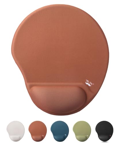 Mr. Pen- Ergonomic Mouse Pad with Wrist Rest | Breathable Fabric with Memory Foam Cushion, Non-Slip Rubber Base, Gel Mouse Pad with Wrist Support - color: Brown