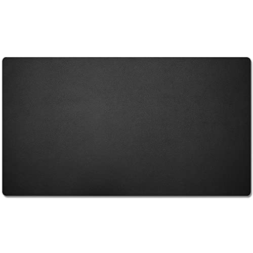 Nekmit Leather Desk Blotter Pad 36 x 20 Inches, Flat, Non-Slip, Waterproof, Black - color: Black, size: 36" x 20"