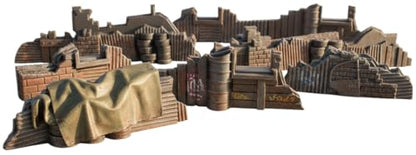 7-Piece Shanty Obstacle Set: Industrial-Style Tabletop RPG Scenery and Wargame Terrain for 28mm Miniatures
