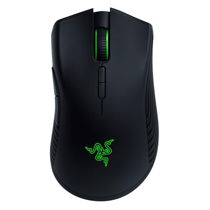 Razer Mamba Wireless Gaming Mouse: 16,000 DPI Optical Sensor - Chroma RGB Lighting - 7 Programmable Buttons - Mechanical Switches - Up to 50 Hr Battery Life - style: Mamba Wireless