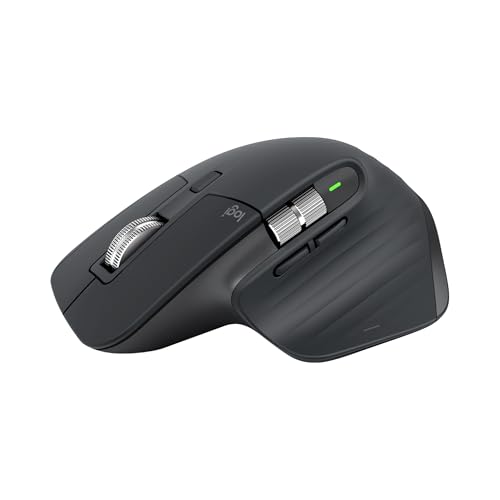Logitech MX Master 3S Wireless Mouse Standard Edition Logi Bolt - Graphite | Logi Bolt USB Receiver, Ultra-Fast Scrolling, Ergo, Track on Glass, Quiet Clicks, USB-C, Bluetooth, Windows, Linux, Chrome