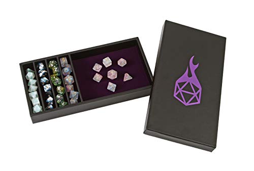 Forged Dice Co. Dice Battle Pit Dice Tray - 2 Dice Trays in 1 with Staging Area - Rolling Tray and Storage Compatible with Any Dice Game, D&D and RPG Gaming - Purple - color: Purple