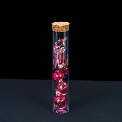 7PCS Potion DND Dice Set,Transparent Sharp Edge Dice Set D&D RPG Polyhedral Die,for Dungeons & Dragons, Pathfinder, and TTRPG Roleplaying Games.(Magenta) - color: Pink