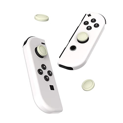 eXtremeRate PlayVital Switch Joystick Caps, Switch Lite Thumbstick Caps, Silicone Analog Cover for OLED Joycon Thumb Grips - Antique Yellow - color: Antique Yellow