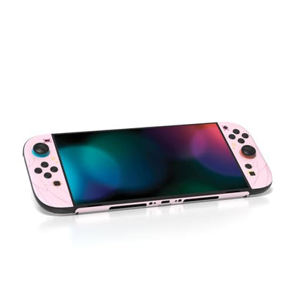 PlayVital for Nintendo Switch 2 Skin Full Set (2-Pack) - Protective Vinyl Decal Stickers for Switch 2 Console, Handle Grips & Dock | No Residue, Anti-Scratch - Magic Wings Pink - color: Magic Wings Pink
