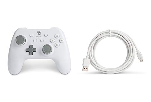 PowerA Wired Controller for Nintendo Switch - White, Gamepad, Game controller, Wired controller, Officially licensed - color: White