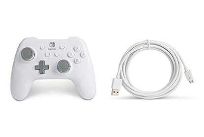 PowerA Wired Controller for Nintendo Switch - White, Gamepad, Game controller, Wired controller, Officially licensed - color: White