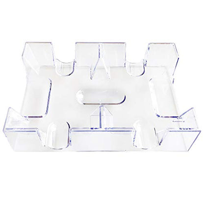 Yuanhe Clear 2 Deck Canasta Playing Card Tray-No Swivel Base - style: 2 Deck