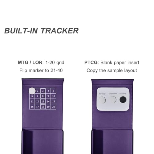 Pocket Dice Box (Adventurer Module) - Built-in Life Tracker - Fits 15 Counter Dice (15 mm) or 30+ Unsleeved Cards - Stores Inside Adventurer - MTG, PTCG & More (2. Eclipse (Black/Purple)) - color: 2. Eclipse (Black/Purple)
