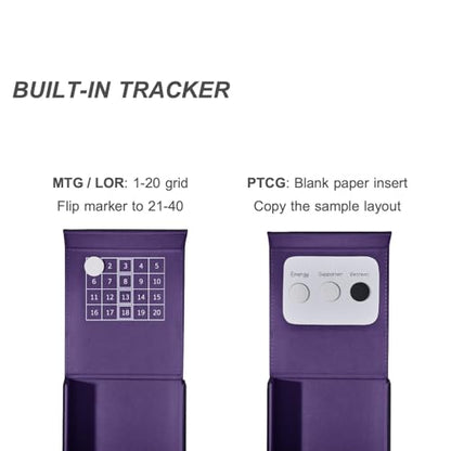 Pocket Dice Box (Adventurer Module) - Built-in Life Tracker - Fits 15 Counter Dice (15 mm) or 30+ Unsleeved Cards - Stores Inside Adventurer - MTG, PTCG & More (2. Eclipse (Black/Purple)) - color: 2. Eclipse (Black/Purple)