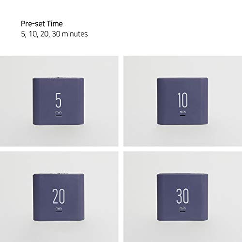 mooas Multi Cube Timer/Rotating Flip Clock Timer (Violet), Simple Operation, Digital Clock & ADHD Block Time Timers Management for Kids Desk Kitchen Study Classroom Cube 5,10,20,30 min Setting - color: Violet