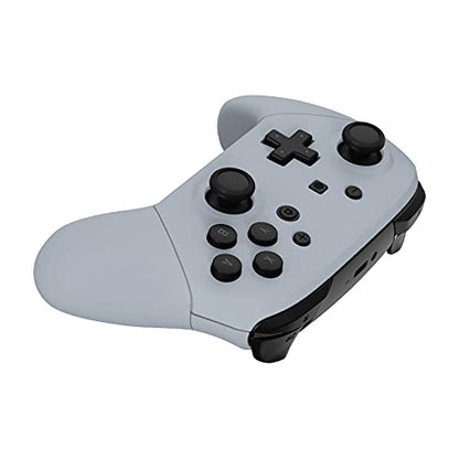 eXtremeRate New Hope Gray Faceplate Backplate Handles for Nintendo Switch Pro Controller, DIY Replacement Hand Grip Housing Shell Cover for Nintendo Switch Pro - Controller NOT Included - color: New Hope Gray