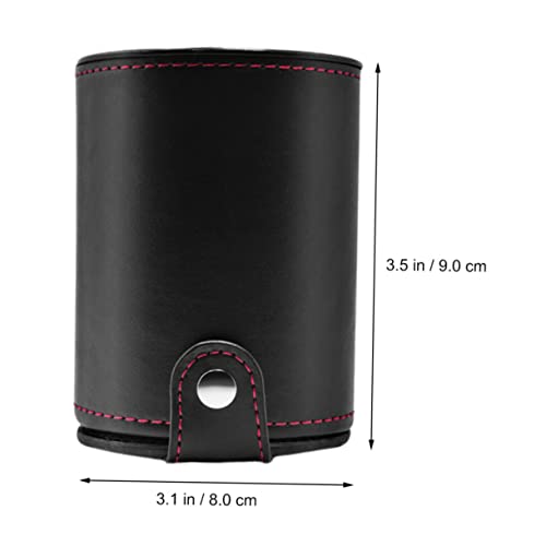 Abaodam 2sets Leather Dice Cup Lids Professional Dice Container and Pu Leather Material for Board Games and Family Fun Easy to Clean and Noise-reducing Design