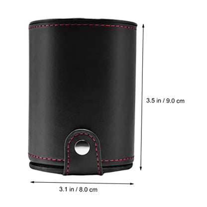 Abaodam 2sets Leather Dice Cup Lids Professional Dice Container and Pu Leather Material for Board Games and Family Fun Easy to Clean and Noise-reducing Design