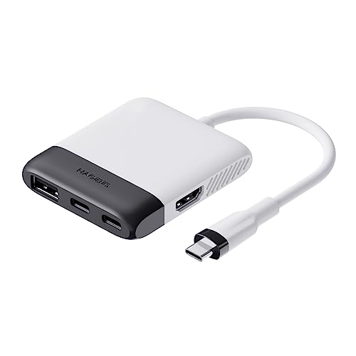 Hagibis Switch Video Capture Card Portable Switch Dock for Nintendo Switch/iPhone 16 15 Pro Max Live Streaming Gaming USB 3.0 1080P 60Hz Video Recorder, Quest 3 with 4K HDMI(White MS2130 Chip)