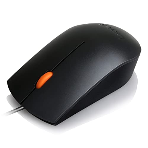 Lenovo GX30M39704 300 - Mouse - Right and Left-Handed - Wired - USB - for 320 Touch-15, 320-14, 320-17, 520-22, 520-24, 520-27, 720-18, Legion Y520-15, V110-15 Black (Pack of 2) - color: Black 300 (Pack of 2)