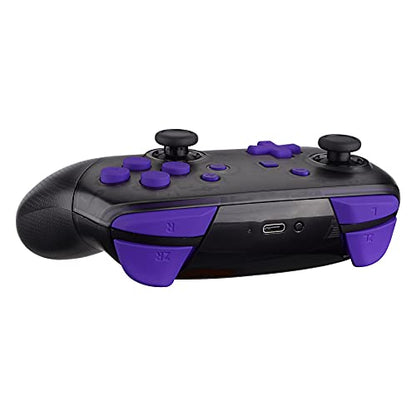 eXtremeRate Purple Repair ABXY D-pad ZR ZL L R Keys for Nintendo Switch Pro Controller, Glossy DIY Replacement Full Set Buttons with Tools for Nintendo Switch Pro - Controller NOT Included - color: Purple