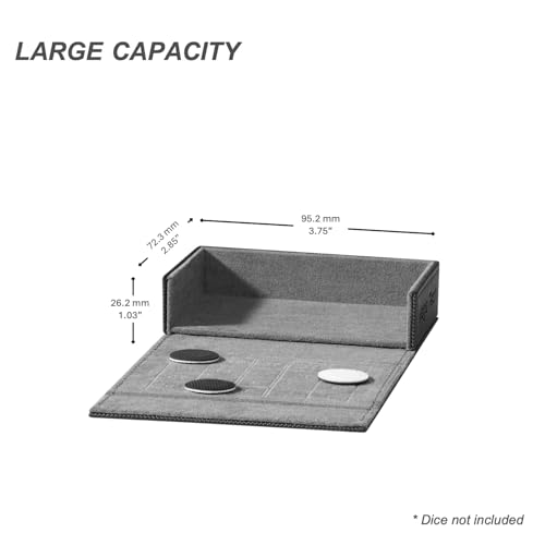 Pocket Dice Box (Adventurer Module) - Built-in Life Tracker - Fits 15 Counter Dice (15 mm) or 30+ Unsleeved Cards - Stores Inside Adventurer - MTG, PTCG & More (2. Artifact (Black/Grey)) - color: 2. Artifact (Black/Grey)