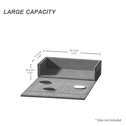 Pocket Dice Box (Adventurer Module) - Built-in Life Tracker - Fits 15 Counter Dice (15 mm) or 30+ Unsleeved Cards - Stores Inside Adventurer - MTG, PTCG & More (2. Artifact (Black/Grey)) - color: 2. Artifact (Black/Grey)