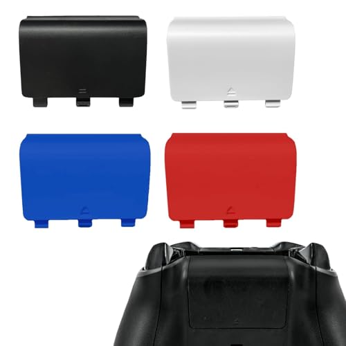 4 Pack Battery Back Cover for Xbox One S/X Controller Battery Back Pack/Shell Cover Repair Part for Xbox One S/X Controller,NOT for Xbox Series X/S - color: 4 color