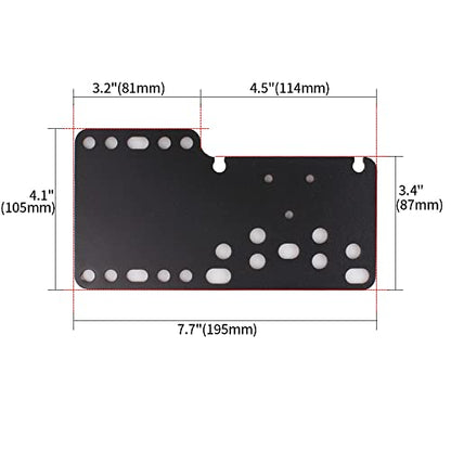 RASTP PC USB Handbrake Plate For SIM Racing Games Logitech G27 G25 G29 T500 T300(ONLY Plate) - color: Style A-Black