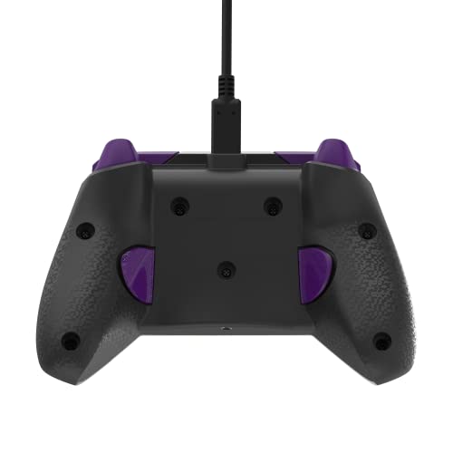 PDP Rematch Enhanced Wired Gaming Controller for Xbox Series X|S & Xbox One | Licensed for Xbox & PC, 2 Mappable Back Buttons, Adjustable Triggers, Audio Controls, Companion App, Gamepad, Purple Fade - color: Purple Fade, style: Controller