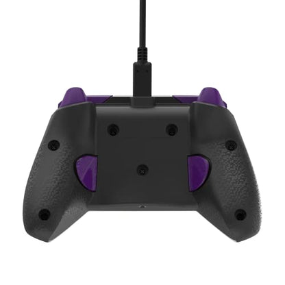 PDP Rematch Enhanced Wired Gaming Controller for Xbox Series X|S & Xbox One | Licensed for Xbox & PC, 2 Mappable Back Buttons, Adjustable Triggers, Audio Controls, Companion App, Gamepad, Purple Fade - color: Purple Fade, style: Controller