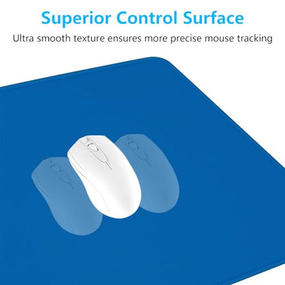 Dapesuom Large Mouse Pad, Extended Gaming Mouse Mat with Stitched Edges, Full Size Desk Mats with Non-Slip Base, Computer Big Desktop Keyboard Pad for Laptop, Office, 23.6 x 11.8 in, Dark Blue - color: Dark Blue, size: 23.6L x 11.8W inches