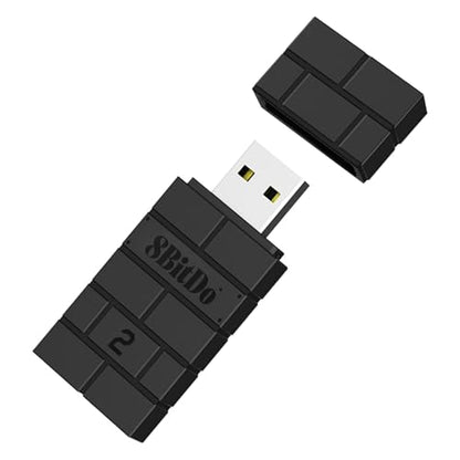 8Bitdo Adapter Switch Controller Adapter 2 USB Wireless for Windows, Mac & Raspberry Pi, Compatible with Xbox Series X & S, PS5/PS4/PS3 Controllers