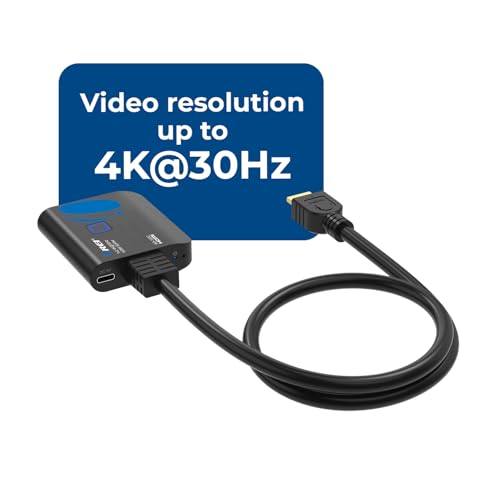 OREI 4K HDMI Splitter 1 in 2 Out - 1X2 HDMI Splitter for Dual Monitors Ultra HD 4K@30Hz with [ 2ft HDMI Cable ], 3D & 1080P Support for Xbox, PS4, Blu-ray, HDT, Will not Extend Display Screen | OREI 4K HDMI Splitter 1 in 2 Out - 1x2 HDMI Splitter for Dual