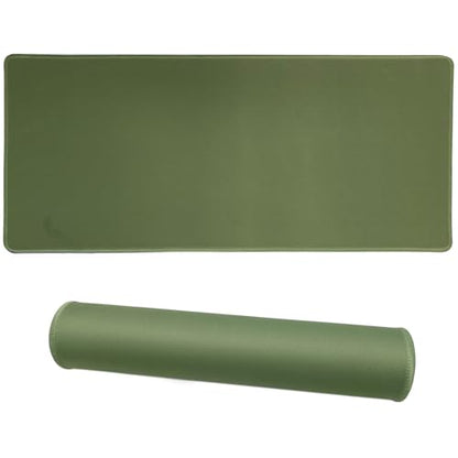 Large Gaming Mouse Pad, Non-Slip Rubber Base, [27.5x11.8IN] Computer Desk Mat for PC, Mac, Laptop - Stitched Edges and Smooth Surface for Office, Home, Work-70x30 OlivegreenJ - color: 70x30 OlivegreenJ
