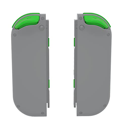 eXtremeRate DIY Full Set Buttons for Nintendo Switch & Switch OLED, Custom Replacement Buttons for JoyCon, ABXY Direction Keys SR SL L R ZR ZL + - Home Capture Trigger Buttons Springs - Green - color: Green