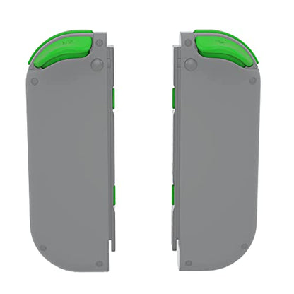 eXtremeRate DIY Full Set Buttons for Nintendo Switch & Switch OLED, Custom Replacement Buttons for JoyCon, ABXY Direction Keys SR SL L R ZR ZL + - Home Capture Trigger Buttons Springs - Green - color: Green