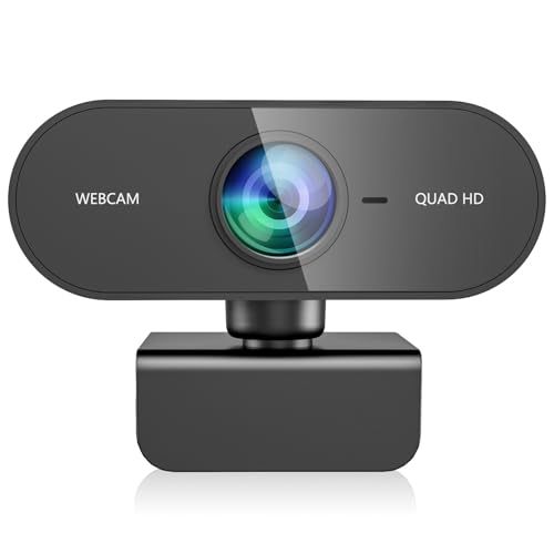 2K Webcam for pc with Microphone,Privacy Cover Slider Streaming Web cam for Mac Laptop,USB External Computer Camera for Desktop,Best Full Hd face cam for Video Conference,Gaming,Zoom,Teams - color: Black, style: 2K
