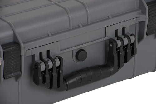 MEIJIA All Weather IP67 Waterproof Hard Camera Case,Hard Protective Case,Hard Case with Customizable Foam,Fit Use of Drones,Camera,Equipments,Pistols(Grey,20.62 x16.85x8.11inches) - color: Grey, size: 20.62 x16.85x8.11inches