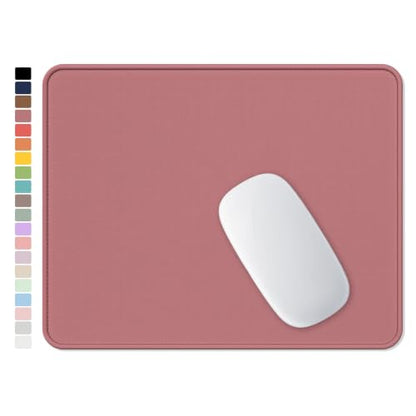 Hsurbtra Mouse Pad, Premium-Textured Square Mousepad 10.2 x 8.3 Inch, Stitched Edge Anti-Slip Waterproof Rubber Pretty Cute Computer Mat for Office Gaming Laptop Women Kids Dark Red - color: Dark Red, size: Square Mousepad (10.2" x 8.3")