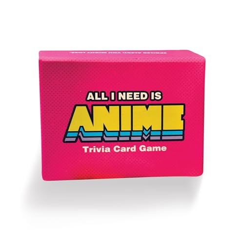 Anime Trivia Card Game - 100 Questions, Character, Quotes & Skill Challenges, Fun Anime Party Game for Fans, Teens & Adults, Expansion Pack Available (Base Game)