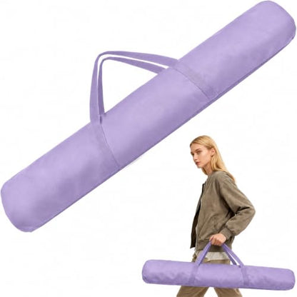 34-Inch Mahjong Mat Bag, Heavy-Duty Canvas Carrying Bag with Center Dual Handles & Smooth Zipper, Fits Mahjong Mat, Racks & Tiles, All-in-One Travel Storage Bag (Purple) - color: Purple