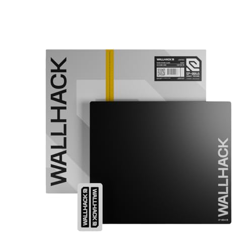 Wallhack SP-004A Glass Gaming Mouse Pad, Medium 15.4x17.7 in, Black | Tempered Glass Mousepad For FPS & Esports, Compact Precision Surface With Smooth Tracking & Non-Slip 60A Silicone Base - color: SP-004A Compact | Black