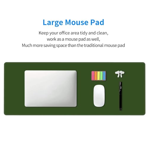Olive Green Mouse Pad Extended Large Gaming Mousepad XL Big Long Oversized Desk Mat Stitched Edges 31.5 X 11.8 Inch for Home Office - color: Olive Green