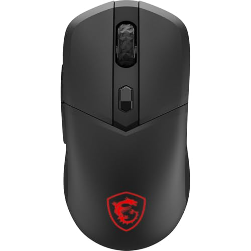 msi Versa 300 W Gaming Mouse, 8000 DPI, 30M+ Clicks Kailh Switch, Optical Sensor, Ergonomic Ambitextrous Hand Design, RGB Light