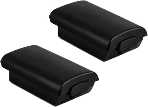 2Pcs Black Plastic AA Battery Plastic Hard Back Cover Case Protector for Xbox 360 Controller,Xbox Controller Back Cover,Xbox 360 Controllers with Battery Pack,Xbox 360 Batteries